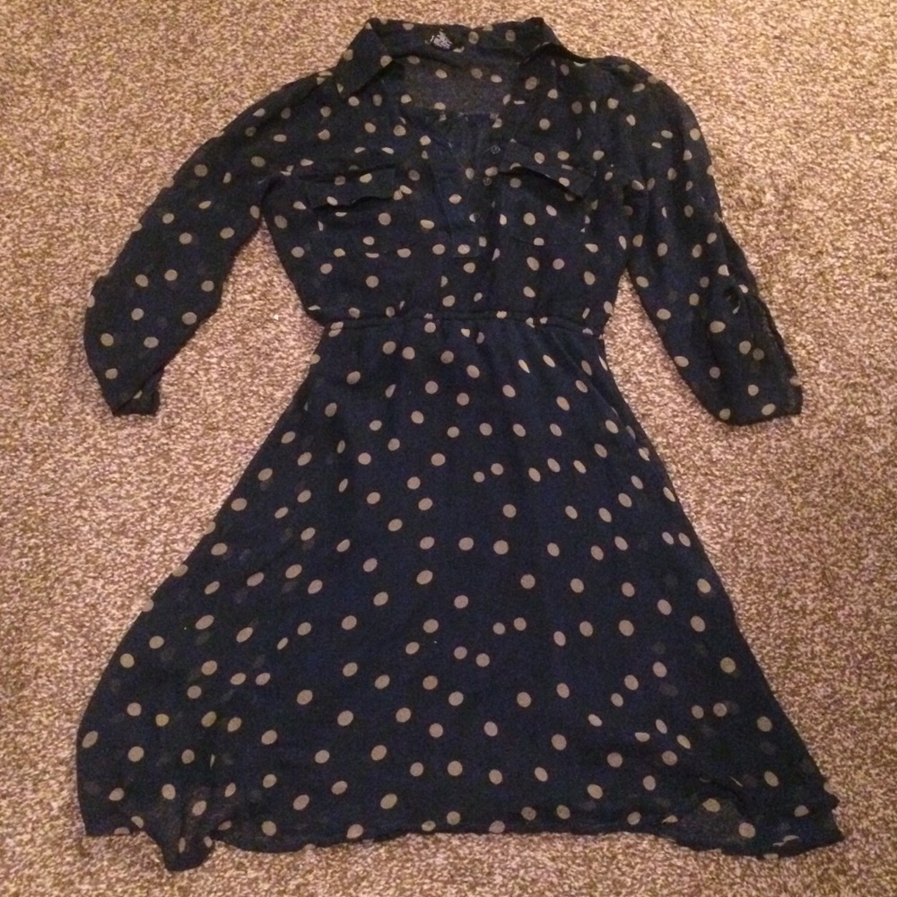 Sheer polka dot dress